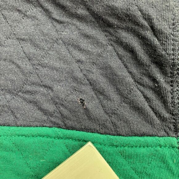 J Crew Sweater Mens M Green Quilted Half Zip Pullover Colorblock Smart Casual - Picture 15 of 16